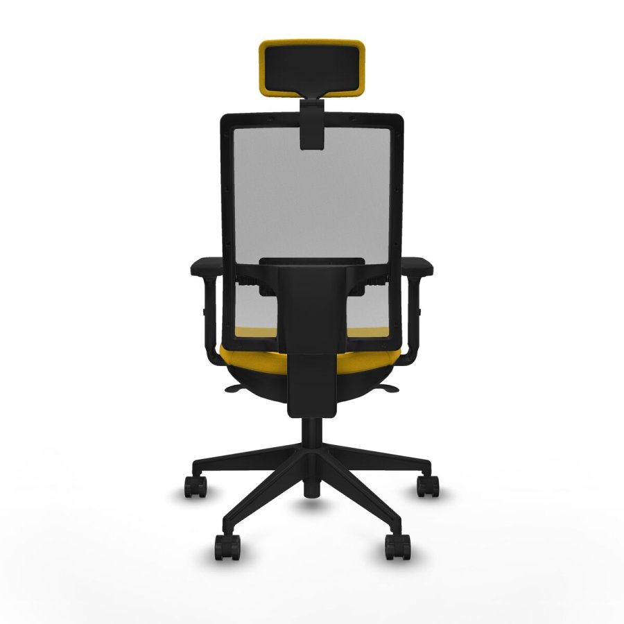 Kontorstol med hovedgrde Piqueras y Crespo 2D066N2 Gul #5