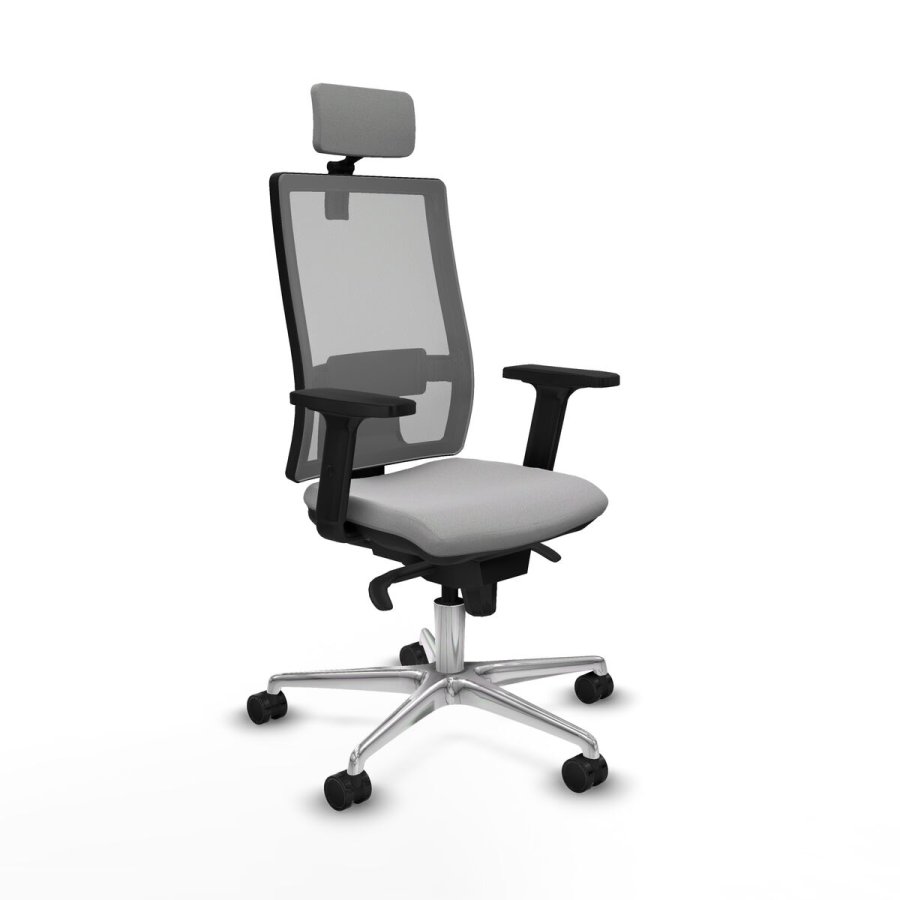 Kontorstol med hovedgrde Piqueras y Crespo 2D086N2 Lysegr #1