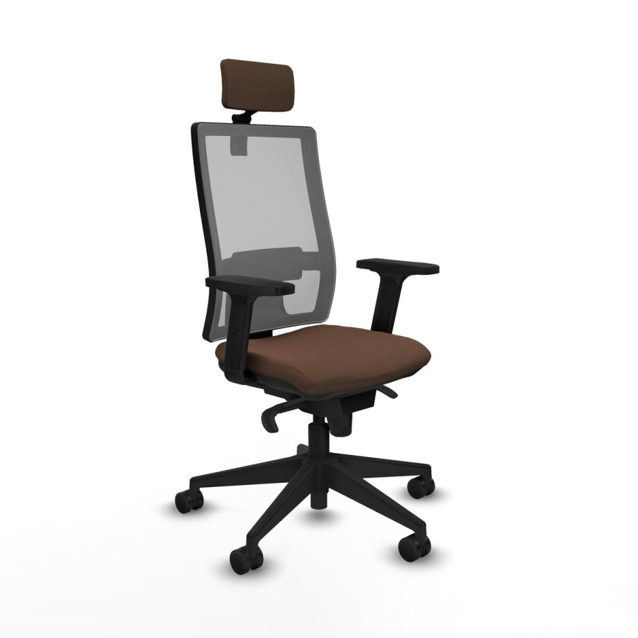 Kontorstol med hovedgrde Piqueras y Crespo 2D066N2 Gr Mrkebrun #1