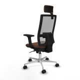 Kontorstol med hovedgrde Piqueras y Crespo 2D086N2 Gr Mrkebrun #4