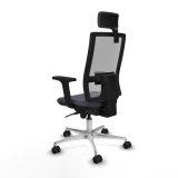 Kontorstol med hovedgrde Piqueras y Crespo 2D086N2 Mrkegr #4