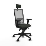 Kontorstol med hovedgrde Piqueras y Crespo 2D066N2 Sort #1