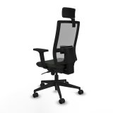 Kontorstol med hovedgrde Piqueras y Crespo 2D066N2 Sort #4