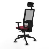 Kontorstol med hovedg�rde Piqueras y Crespo 1D066G1 R�dbrun #4