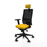 Kontorstol med hovedgrde Piqueras y Crespo 2D066N2 Gul #7