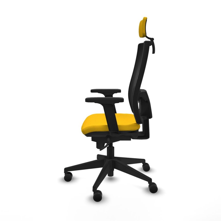 Kontorstol med hovedgrde Piqueras y Crespo 2D066N2 Gul #2