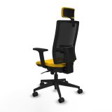 Kontorstol med hovedgrde Piqueras y Crespo 2D066N2 Gul #3