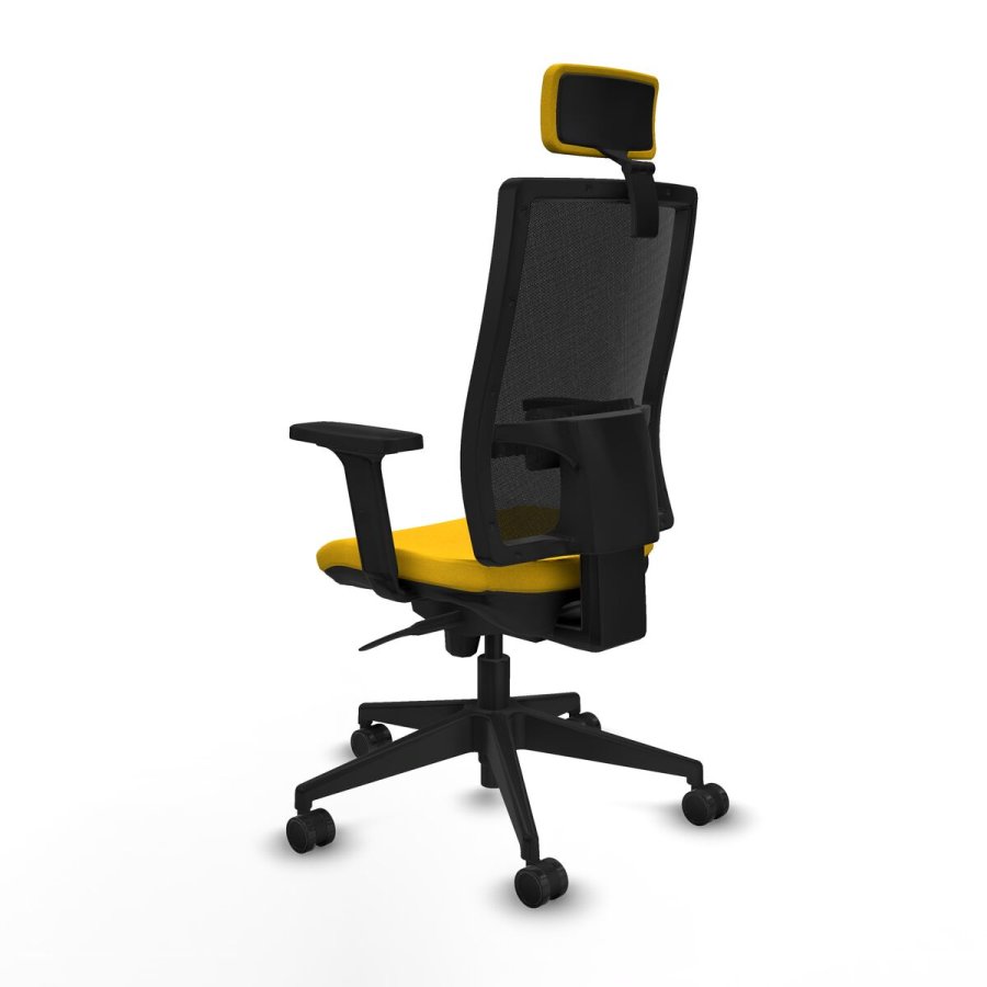 Kontorstol med hovedgrde Piqueras y Crespo 2D066N2 Gul #3