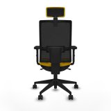 Kontorstol med hovedgrde Piqueras y Crespo 2D066N2 Gul #4