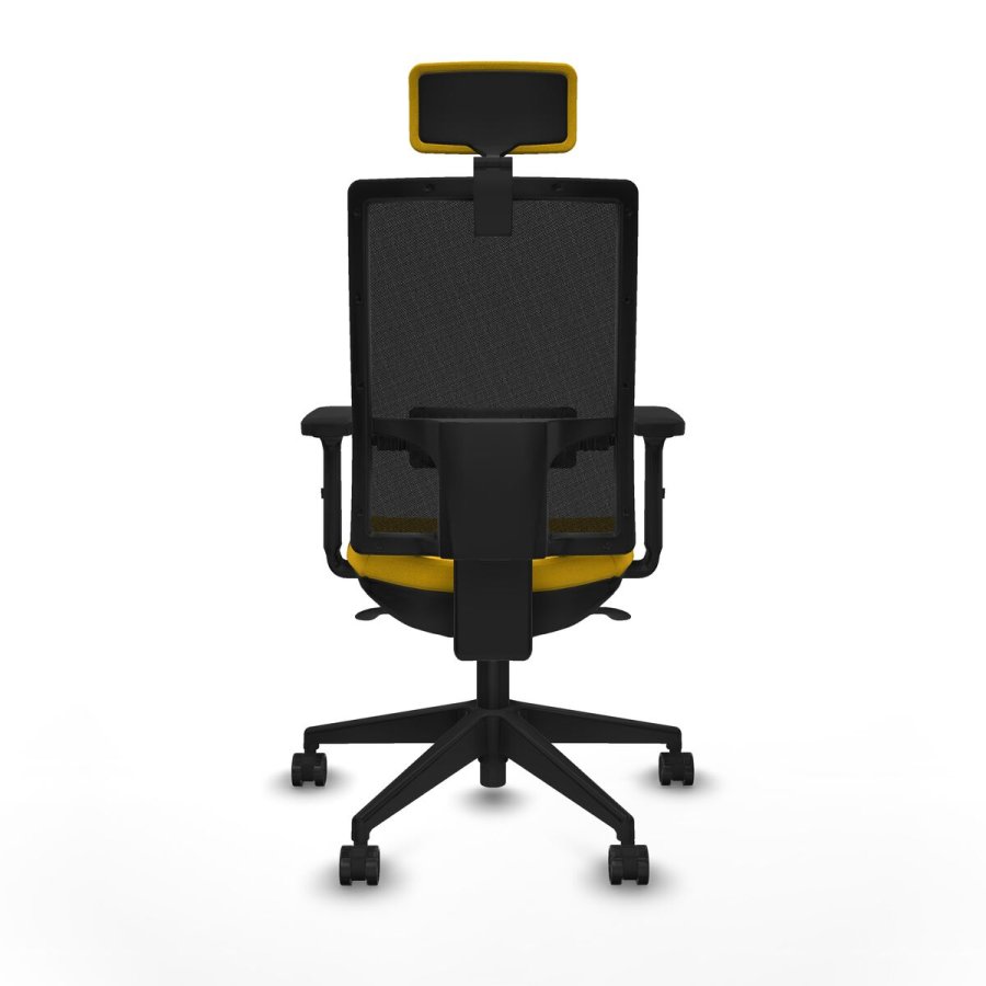 Kontorstol med hovedgrde Piqueras y Crespo 2D066N2 Gul #4