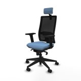 Kontorstol med hovedgrde Piqueras y Crespo 2D066N2 Himmelbl #2