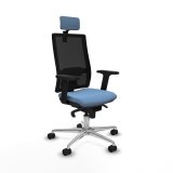 Kontorstol med hovedgrde Piqueras y Crespo 2D086N2 Himmelbl #1