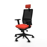 Kontorstol med hovedgrde Piqueras y Crespo 2D066N2 Mrk orange #2