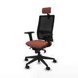 Kontorstol med hovedgrde Piqueras y Crespo 2D066N2 Brun Sort #2