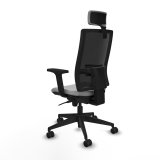 Kontorstol med hovedgrde Piqueras y Crespo 2D066N2 Lysegr #4