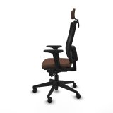 Kontorstol med hovedgrde Piqueras y Crespo 2D066N2 Sort Mrkebrun #3