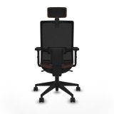 Kontorstol med hovedgrde Piqueras y Crespo 2D066N2 Sort Mrkebrun #5