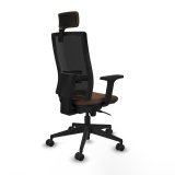 Kontorstol med hovedgrde Piqueras y Crespo 2D066N2 Sort Mrkebrun #6