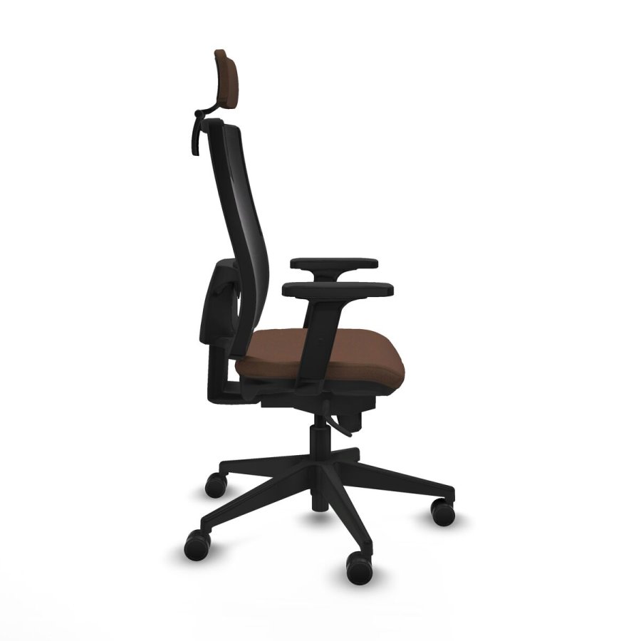 Kontorstol med hovedgrde Piqueras y Crespo 2D066N2 Sort Mrkebrun #7