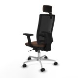 Kontorstol med hovedgrde Piqueras y Crespo 2D086N2 Sort Mrkebrun #2