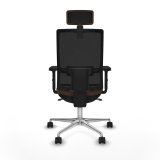 Kontorstol med hovedgrde Piqueras y Crespo 2D086N2 Sort Mrkebrun #3