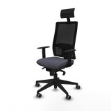 Kontorstol med hovedg�rde Piqueras y Crespo 1D066G1 M�rkegr� #2