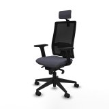 Kontorstol med hovedgrde Piqueras y Crespo 2D066N2 Mrkegr #2