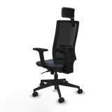 Kontorstol med hovedgrde Piqueras y Crespo 2D066N2 Mrkegr #4