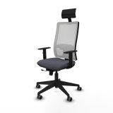 Kontorstol med hovedg�rde Piqueras y Crespo 1D066G1 M�rkegr� #2