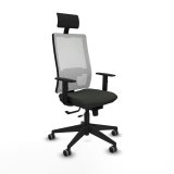 Kontorstol med hovedg�rde Piqueras y Crespo 1D066G1 Sort #1