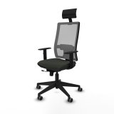 Kontorstol med hovedg�rde Piqueras y Crespo 1D066G1 Sort #2