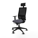 Kontorstol med hovedg�rde Piqueras y Crespo 1D066G1 M�rkegr� #2