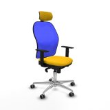 Kontorstol med hovedgrde Piqueras y Crespo 1D086G2 Gul #1