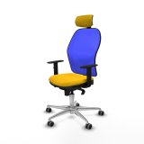 Kontorstol med hovedgrde Piqueras y Crespo 1D086G2 Gul #2