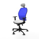 Kontorstol med hovedgrde Jorquera Piqueras y Crespo 1D036G1 Hvid #2