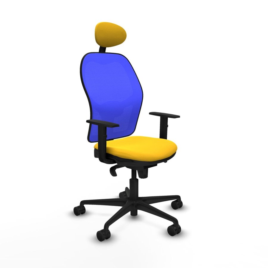 Kontorstol med hovedgrde Piqueras y Crespo 1D036N1 Gul #1