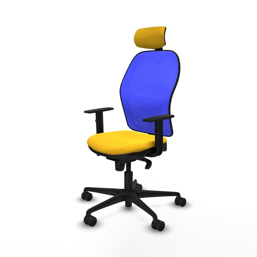 Kontorstol med hovedgrde Piqueras y Crespo 1D036N2 Gul #2