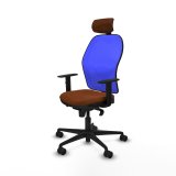 Kontorstol med hovedgrde Piqueras y Crespo 1D036N2 Bl Brun #2