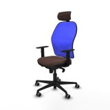 Kontorstol med hovedgrde Piqueras y Crespo 1D036G2 Bl Mrkebrun #2