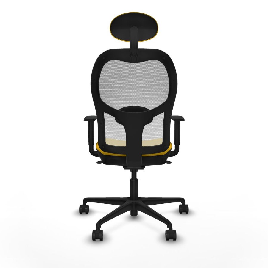 Kontorstol med hovedgrde Jorquera Piqueras y Crespo 1D036N1 Gul #5