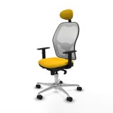 Kontorstol med hovedgrde Jorquera Piqueras y Crespo 1D086N1 Gul #2