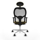 Kontorstol med hovedgrde Jorquera Piqueras y Crespo 1D086N1 Gul #5