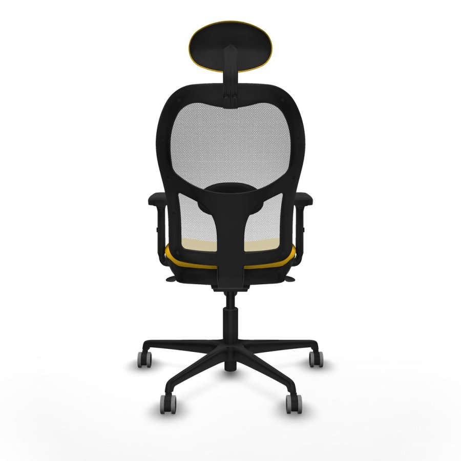 Kontorstol med hovedgrde Piqueras y Crespo 2D036G1 Gul #5