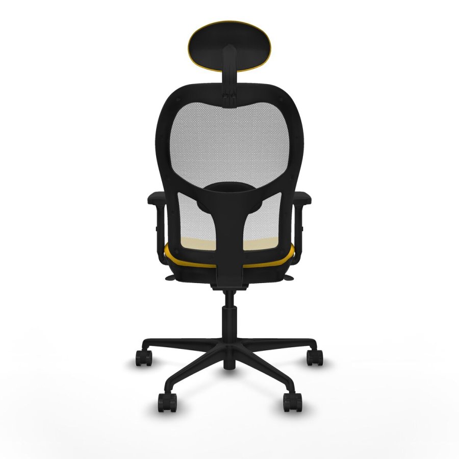 Kontorstol med hovedgrde Piqueras y Crespo 2D036N1 Gul #5