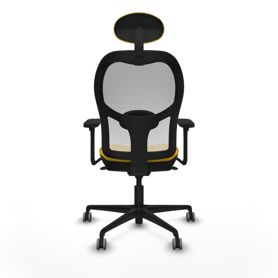 Kontorstol med hovedgrde Piqueras y Crespo 3D036G1 Gul #5