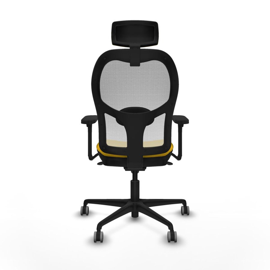 Kontorstol med hovedgrde Piqueras y Crespo 3D036G2 Gul #5