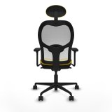 Kontorstol med hovedgrde Piqueras y Crespo 3D036N1 Gul #5