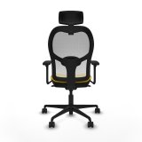 Kontorstol med hovedgrde Piqueras y Crespo 3D036N2 Gul #5
