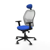 Kontorstol med hovedg�rde Piqueras y Crespo 2D036G1 Bl� #2