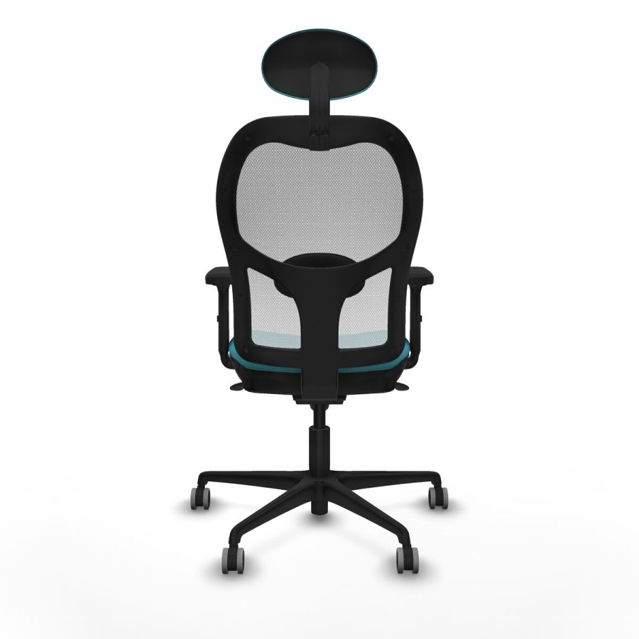 Kontorstol med hovedg�rde Piqueras y Crespo 2D036G1 Turkisbl� #5